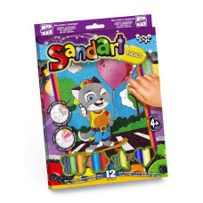 Набір для творчості Danko Toys фреска з кольорового піску SandArt Котик (SA-02-05U)