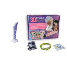 3D Ручка Ляльки LOL для малювання та творчості з LCD-дисплеєм фиолетова (LL892A/VL)