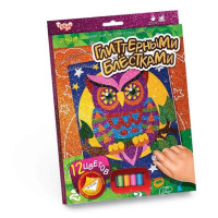 Набір для творчості Danko Toys розфарбовка глітерними блискітками Сова (РГН-02-03)