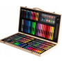 Набір для малювання в дерев'яному кейсі 220 предметів (KB25784)