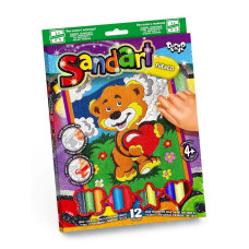 Набір для творчості Danko Toys фреска з кольорового піску SandArt Ведмедик (SA-02-09U)