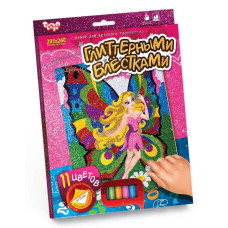 Набір для творчості Danko Toys розфарбовка глітерними блискітками Фея (РГН-02-05)