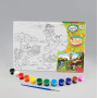 Набір для творчості Danko Toys Розпис на полотні 31*21 Ведмідь і Маша на відпочинку (PX-04-06)