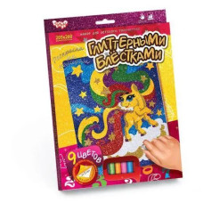 Набір для творчості Danko Toys розфарбовка глітерними блискітками Поні (РГН-02-01)