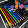 Набір для творчості олівці і маркери у валізці 66 предметів (MA003)