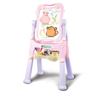 Мольберт на ніжках Limo Toy дитячий двосторонній з крейдою і маркерами (AK0009AB)