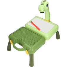 Проектор для малювання із слайдами та маркерами у валізі дракон зелений (TH6692-6698GR)