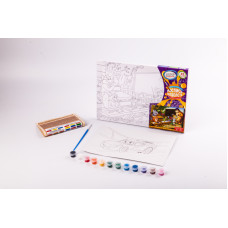 Набір для творчості Danko Toys Розпис на полотні 31*21 Ведмідь вчитель (PX-04-08)