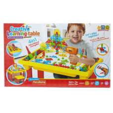 Дитяча розвиваюча мозаїка-конструктор c шуруповертом та столом, 263 деталей (672A)