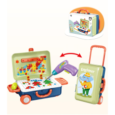 Мозаїка на шурупах із шуруповертом у валізі 207 дет. (678-120A)