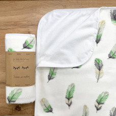 Пелюшка непромокаюча фланель Перо мята