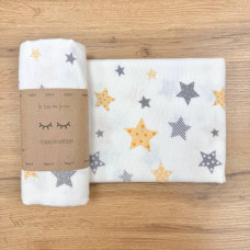 Пелюшка фланель Старс сіро-жовтий