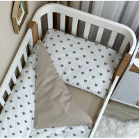 Змінна постіль Baby Mix Сіро-бежеві серця