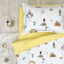 Комплект постільної білизни дитячий фланель Сніговичок жовтий