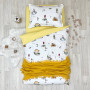 Комплект постільної білизни дитячий фланель Сніговичок жовтий