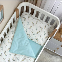 Змінна постіль фланель Гілочки котики мята