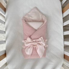 Плед-конверт з ковдрою + бантик DreamLand пудра