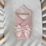 Плед-конверт з ковдрою + бантик DreamLand пудра