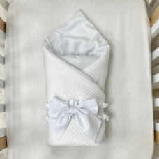 Плед-конверт з ковдрою + бантик DreamLand білий