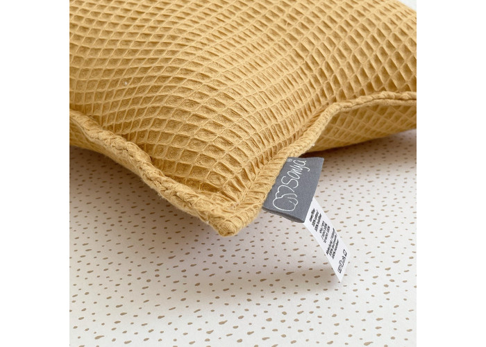 Подушка декор "Зірочка" вафля гірчиця