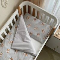 Змінна постіль Baby Mix Ведмедику ковдрі на сірому