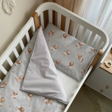 Змінна постіль Baby Mix Ведмедику ковдрі на сірому