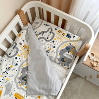 Змінна постіль Baby Mix Залізна дорога жовтий