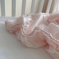 Простирадло дитяче сатин пудра світла 140х70