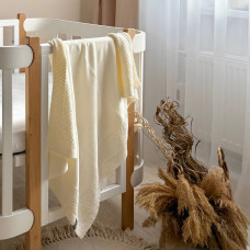 Плед вязаний Рогожка new айворі