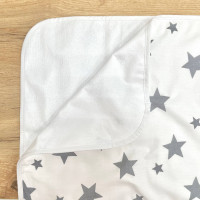 Непромокаюча пелюшка Поплін/Мембрана Зірка велика сіра