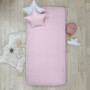 Простирадло дитяче 2шт 90х200 поплін рожевий+сердечка пудра-ліла