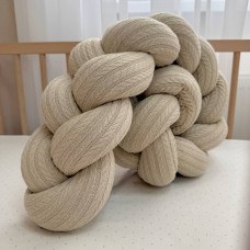 Бортик-коса трикотажна вязка бежевий