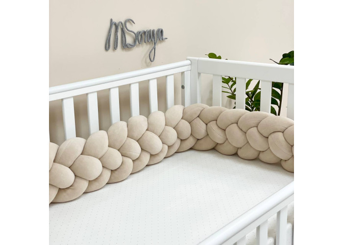 Бортик-коса бежевий 4 плетіння