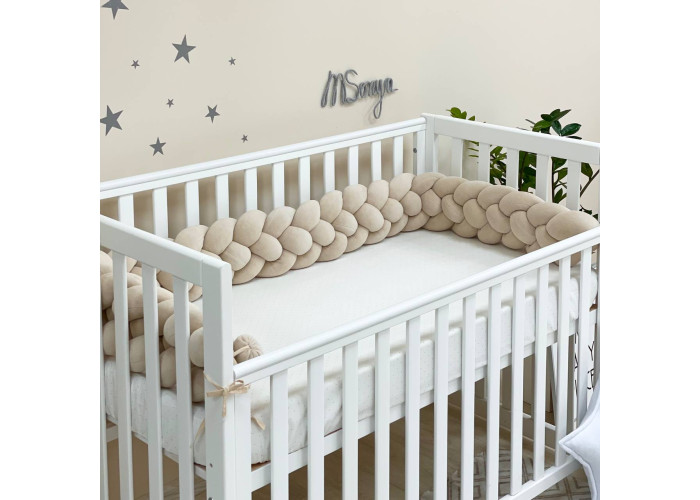 Бортик-коса бежевий 4 плетіння