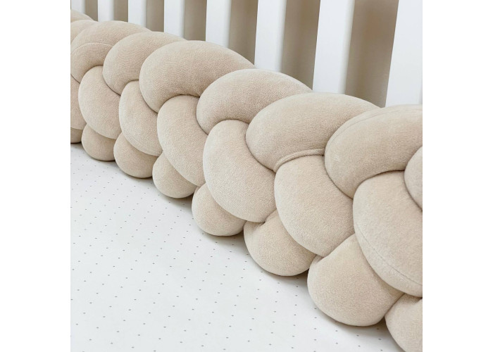 Бортик-коса бежевий 4 плетіння