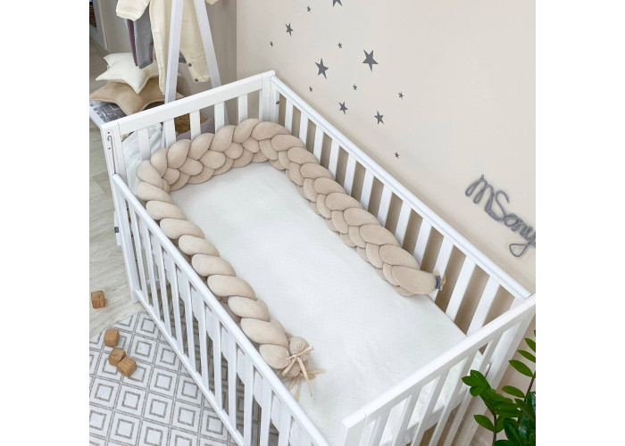 Бортик-коса бежевий 4 плетіння