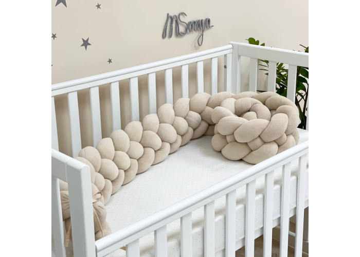 Бортик-коса бежевий 4 плетіння