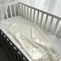 Пелюшка-вкладиш з мереживом молочна