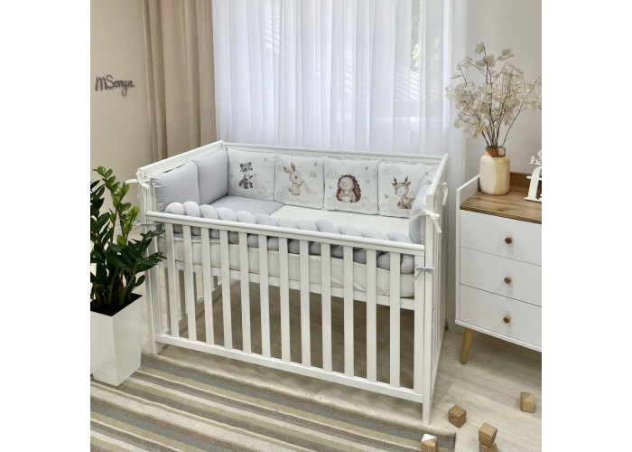 Комплект постільної білизни для новонародженого Арт Дизайн "Friends" сірий