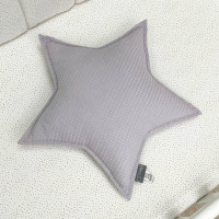 Подушка декор "Зірочка" вафля сірий
