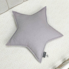 Подушка декор "Зірочка" вафля сірий