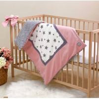 Плед-конверт Колекція №4 Зірки сіро-пудрові