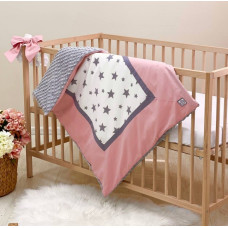 Плед-конверт Колекція №4 Зірки сіро-пудрові