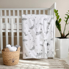 Підковдра 90х110 поплін Хмаринки сірі