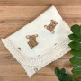 Плед муслін жатка двошаровий з бахромою Teddy на молочному