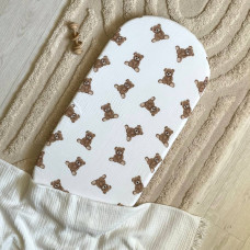 Простирадло у візочок муслін Teddy на білому