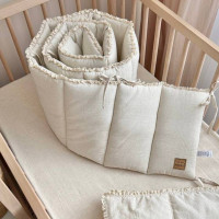 Фенс-бортик льон з мереживом