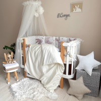 Комплект постільної білизни для новонародженого Magic Зайка золото, колір бежевий