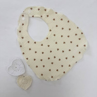 Слюнявчик муслин Жатка Шоколадні сердечка