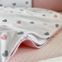 Комплект постільної білизни для новонародженого Happy night Сердечка пудрові